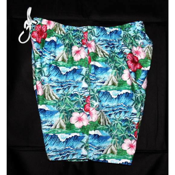 Franks Maui Men's Hawaiian Floral Print Swim Shorts Size Small‎ - Picture 3 of 6